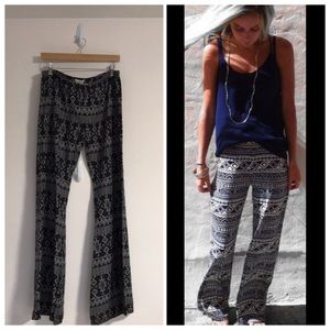 BILLABONG AZTEC PRINT WIDE FLARE LOUNGE PANT